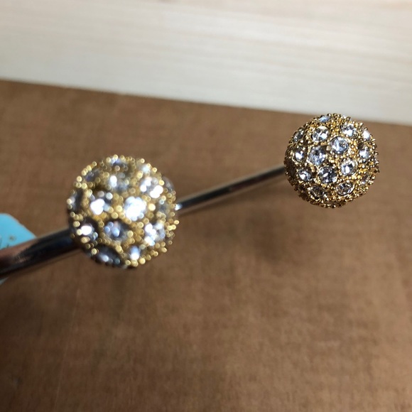 Pave ball cuff bracelet - Picture 3 of 3